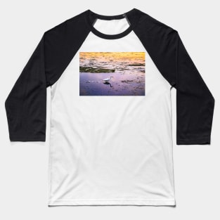Great egret in marsh at sunset Baseball T-Shirt